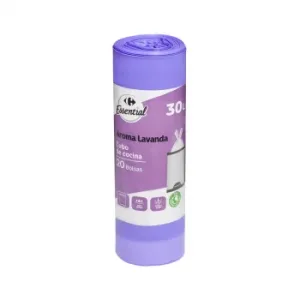 Bolsas de Basura Lavanda Plástico Reciclado Carrefour Essential 30 L. 20 Ud