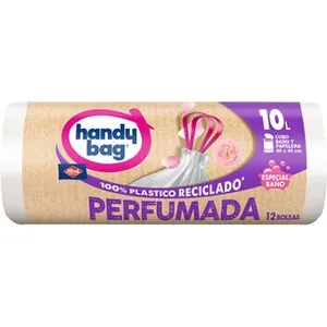 Bolsas de Basura Reciclada Perfumada 45x45 10 Litros para Cubo Baño y Papelera Handy BAG