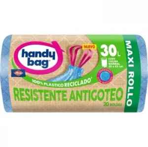 Bolsas de Basura Resistente y Antigoteo 100% Reciclado Handy BAG 30l 20 Uds