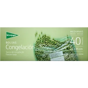 Bolsas de Congelación con Precinto 22x35 Cm con Cuadro para Textos el Corte Ingles
