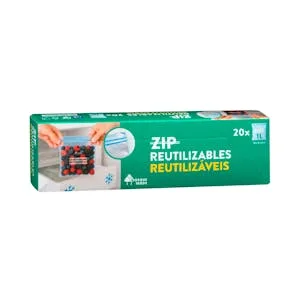 Bolsas Zip Congelación Medianas Bosque Verde Reutilizables 1 UD
