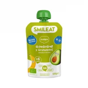 Bolsita de Aguacate y Arándanos desde 6 Meses Ecológico Smileat sin Gluten 100 G.
