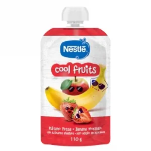 Bolsita de Manzana, Plátano y Fresa Nestlé Cool Fruits sin Azúcar Añadido 110 G.