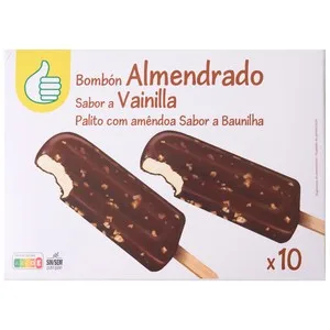 Producto Económico Alcampo Bombón Almendrado con Sabor a Vainilla 10 X 100 Ml. 830 ML