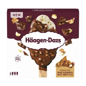 Häagen-dazs Bombón de Helado de Vainilla con Trocitos de Nueces de Macadamia 3 X 80 Ml. 200 ML