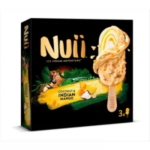 Bombón Helado de Coco con Mango de la India Nuii sin Gluten 3 Ud.