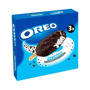 Oreo Bombón Helado de Vainilla con Trozos de Galletas al Cacao 3 X 90 Ml. 270 ML