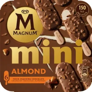 Bombón Mini Helado de Vainilla Almond Magnum sin Gluten 6 Ud.
