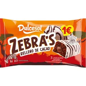 Bombón Zebra Largo 3 Unidades 120 Gr