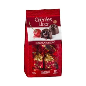 Bombones Cereza al Licor Hacendado con Chocolate Negro 0.15 KG