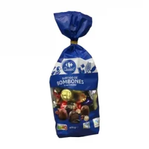 Bombones de Avellana, Almendra, Trufa y Chocolate Negro Carrefour Classic sin Gluten 470 G.