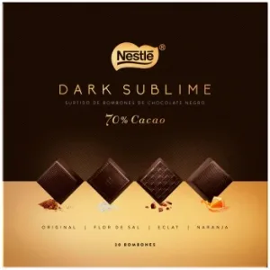 Bombones de Chocolate 70% Cacao Nestlé Dark Sublime Estuche 143 G.
