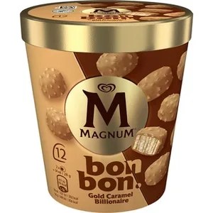Bombones Helados Gold Caramel Billionaire 12 Unidades  Magnum Bonbon 204 ML