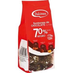Bombones Surtidos 70% Cacao Bolsa 180 Gr