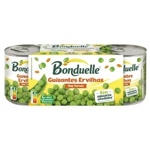 Bonduelle Guisantes al Natural Muy Finos Pack 3 Uds. 140 G 420 G