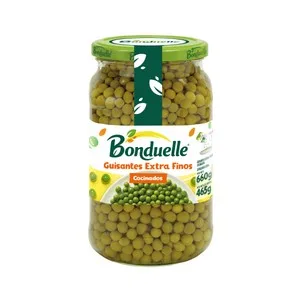 Bonduelle Guisantes Cocinados Extra Finos Frasco de 465 G