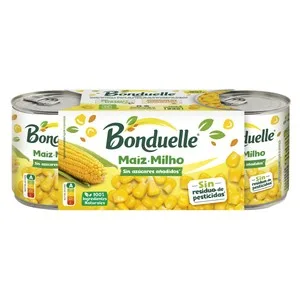 Bonduelle Maíz Dulce sin Azúcares Añadidos Pack 3 Uds X 140 G 420 G