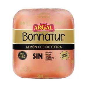 Bonnatur Jamón Cocido sin Fosfatos al Corte. - Loncha Fina 1 Mm 127.5 G