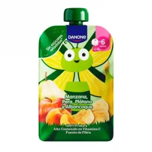 Bosita de Manzana, Pera, Plátano y Albaricoque desde 6 Meses Danone Blédina sin Gluten y sin Azúcar Añadido 100 G.