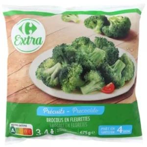 Brócoli en Floretes Precocido Ultracongeladas Extra Carrefour 675 G.