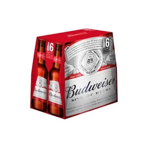 Budweiser Cervezas Pack de 6 Botellines de 25 Cl. 1500 ML