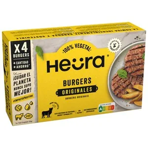 Heüra Burger Vegetal a Base de Proteína de Guisante y Aceite de Oliva Virgen Extra 4 X 110 G. 440 G
