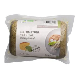 Ahimsa Burguer Vegetal de Queso y Brócoli Ecológica Ahimsa 750 G.