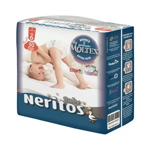 Neritos Baby By Moltex Pañales Talla 6 (18-30 Kg) 30 Uds.