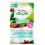 Byly Bandas Depilatorias Faciales Chocolate 12u