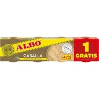 Caballa en Aceite de Oliva Albo, 3+1 Ud, Pack 260 G