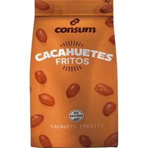 Cacahuetes Fritos Piel Bolsa 250 Gr