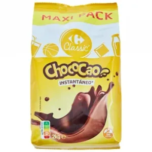 Cacao Soluble Instantáneo Carrefour Classic Chococao sin Gluten 2 Kg.