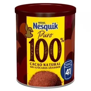 Cacao Soluble Puro 100% Cacao Natural sin Azúcar Añadido Nestlé Nesquik sin Gluten 290 G.