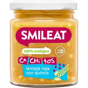 Cachitos Tarritos de Lenteja Roja con Quinoa 100% Ecológico y sin Gluten desde 10 Meses Smileat