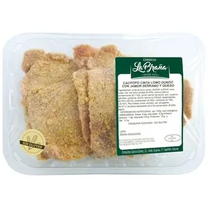 Cachopo de Cinta de Lomo Raza Duroc Relleno con Jamón Serrano y Queso la Braña 300 G