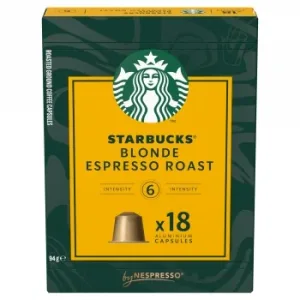 Café Cápsulas Blonde Espresso Roast Starbucks Compatible con Nespresso 18 Ud.