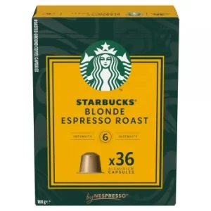 Café Cápsulas Blonde Espresso Roast Starbucks Compatible con Nespresso 36 Ud.