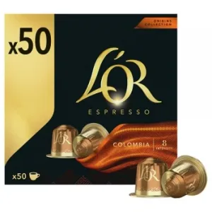 Café Cápsulas Espresso Colombia L'or Compatible con Nespresso 50 Ud.