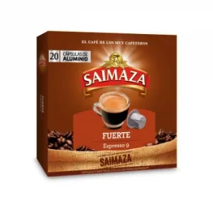 Café Cápsulas Espresso Fuerte Saimaza Compatible con Nespresso 20 Ud.