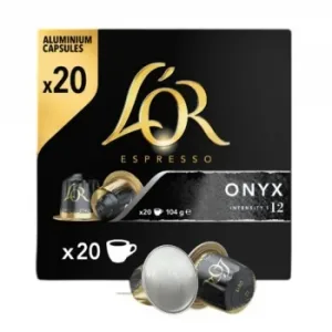 Café Cápsulas Espresso Onyx  L'or Compatible con Nespresso 20 Ud.