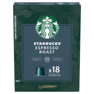 Café Cápsulas Espresso Roast Starbucks Compatible con Nespresso 18 Ud.