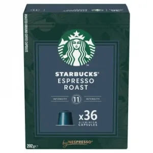 Café Cápsulas Espresso Roast Starbucks Compatible con Nespresso 36 Ud.