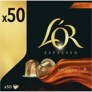 Café Colombia Intensidad 12 Compatibles con Máquinas Nespresso L'or Espresso