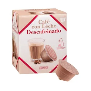 Café con Leche en Cápsula Descafeinado Hacendado 0.152 KG