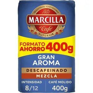 Café Descafeinado Molido Mezcla Intensidad 8  Marcilla 400 G