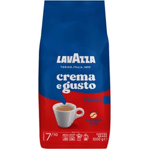 Café en Grano Natural Crema e Gusto Classico Intensidad 7/10  Lavazza 1 KG
