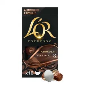 Café Espresso Chocolate en Cápsulas L'or Compatible con Nespresso 10 Ud.