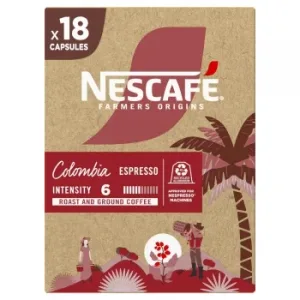 Café Espresso Colombia en Cápsulas Nescafé Compatible con Nespresso 18 Ud.