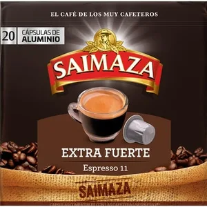 Café Espresso Extra Fuerte Intensidad 11 Pack Ahorro Compatibles con Máquinas Nespresso Saimaza