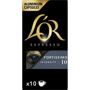 Café Fortíssimo Intensidad 10 Compatibles con Máquinas Nespresso L'or Espresso